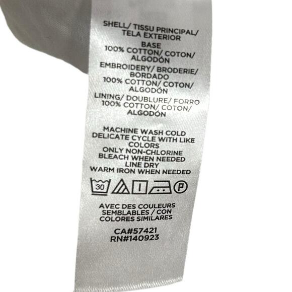 LOFT Classic Fit Black & White Eyelet Peplum Halter Shell Top Small Petite - Picture 4 of 5